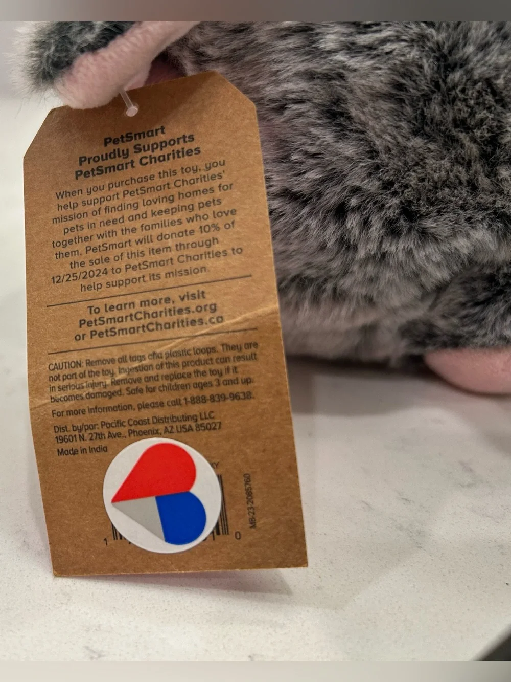 Lucky The Cat Plush Dog Toy NWT PetSmart Charities Chance & Friends Holiday 2022